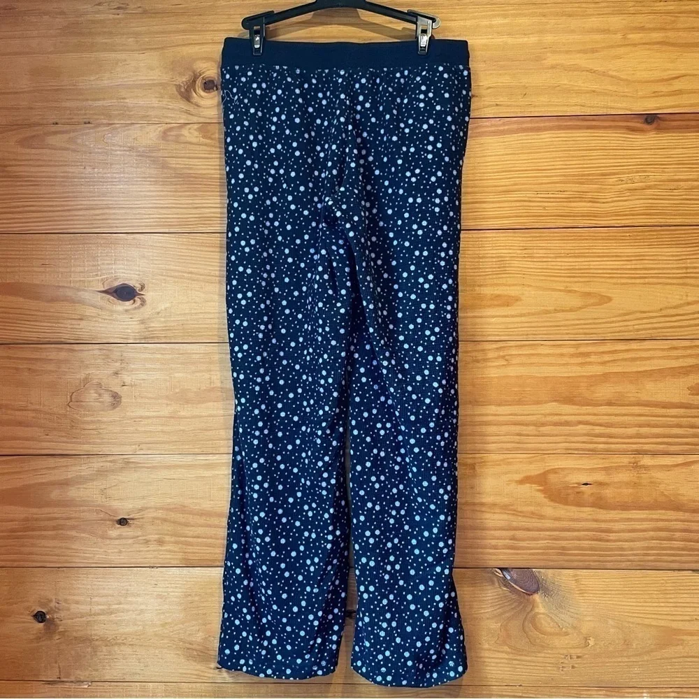 Nautica Navy Blue Bubble Print Long Sleeve Pajama Set Small